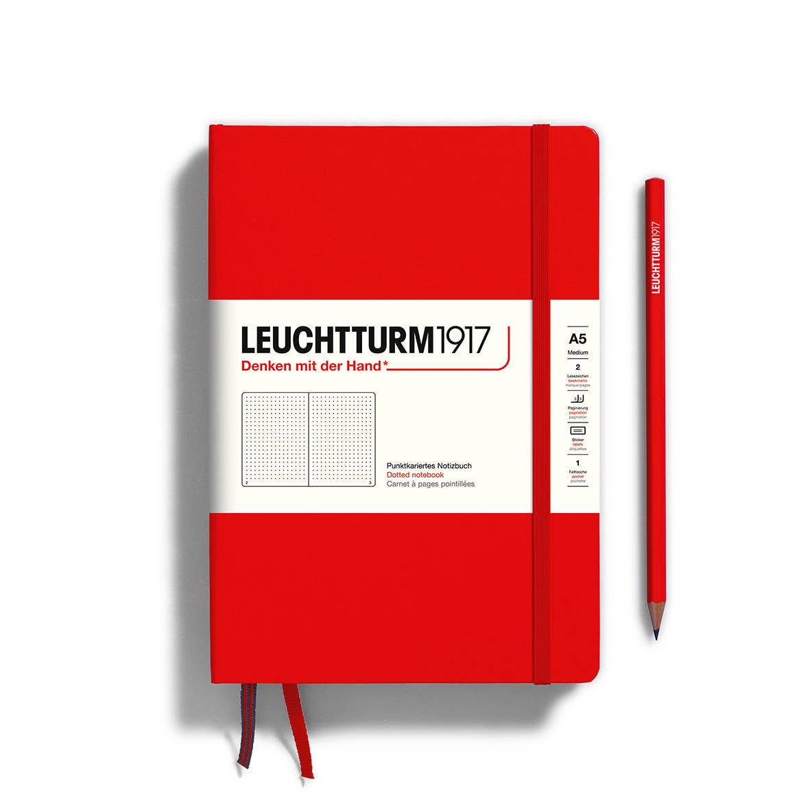 Leuchtturm1917- Notebooks - Medium (A5): Black / Hardcover / Ruled