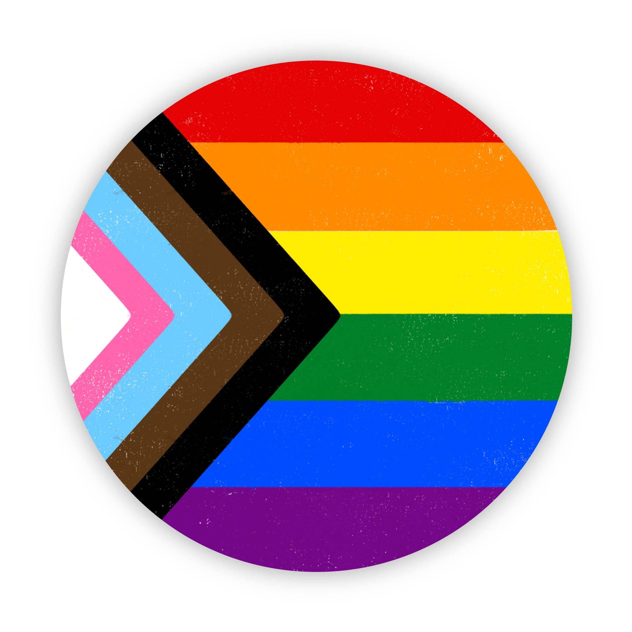 Big Moods - Pride flag circle sticker