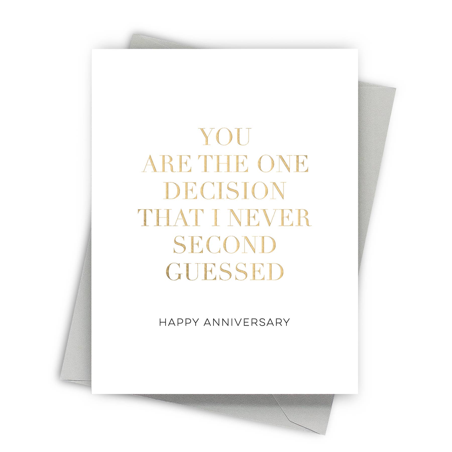 Fine Moments - Never Second Guessed – Foil-Pressed Anniversary Card