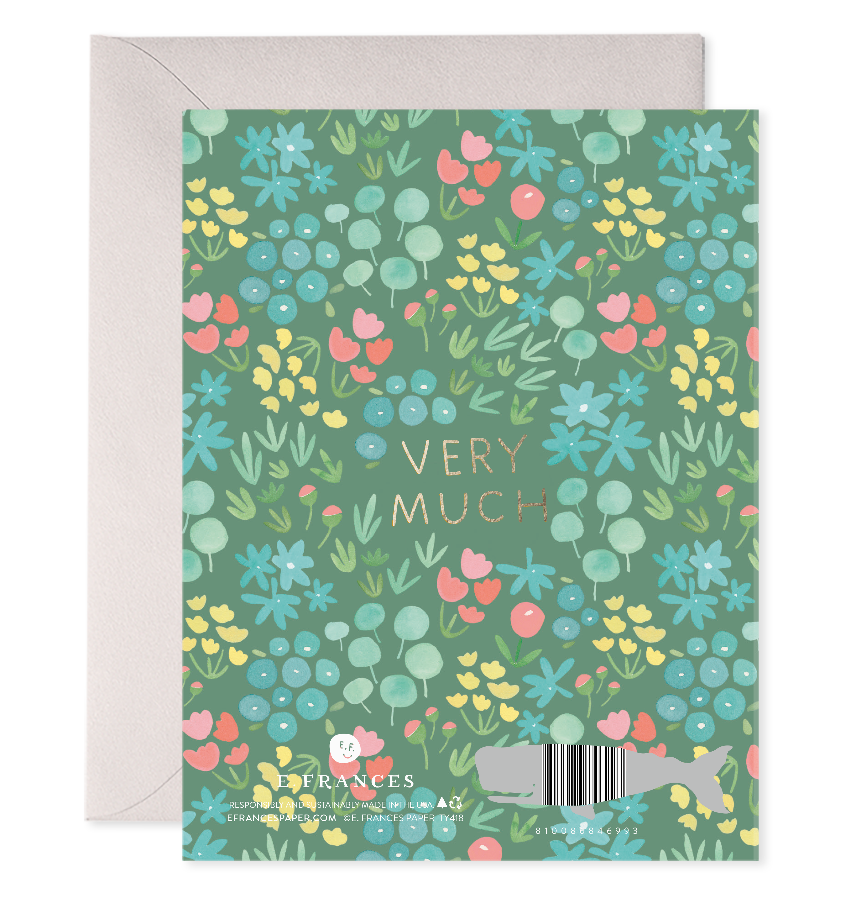 E. Frances Paper - Sage Meadow Thank You Greeting Card