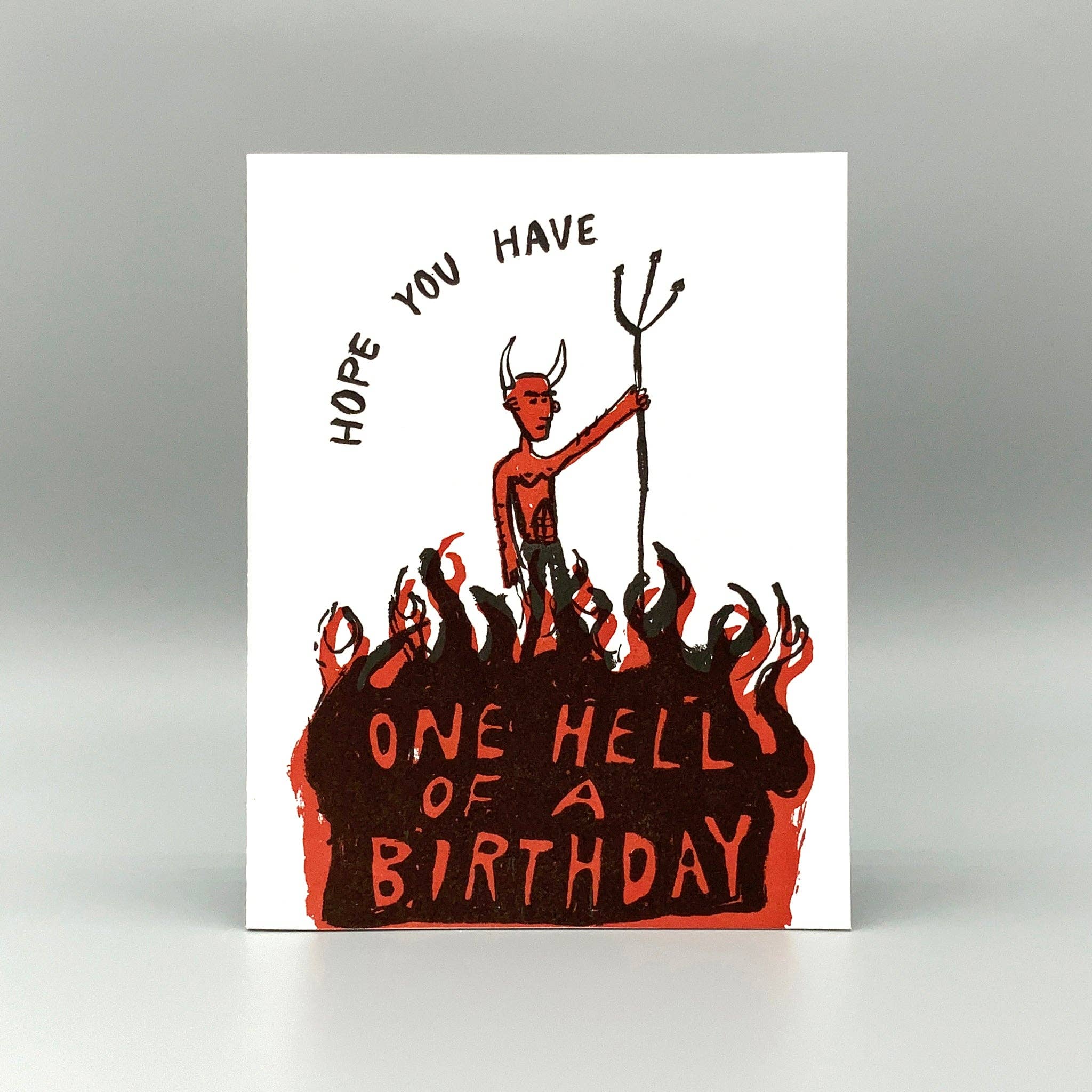 Westland Press - One Hell Of A Birthday - Letterpress Birthday Card