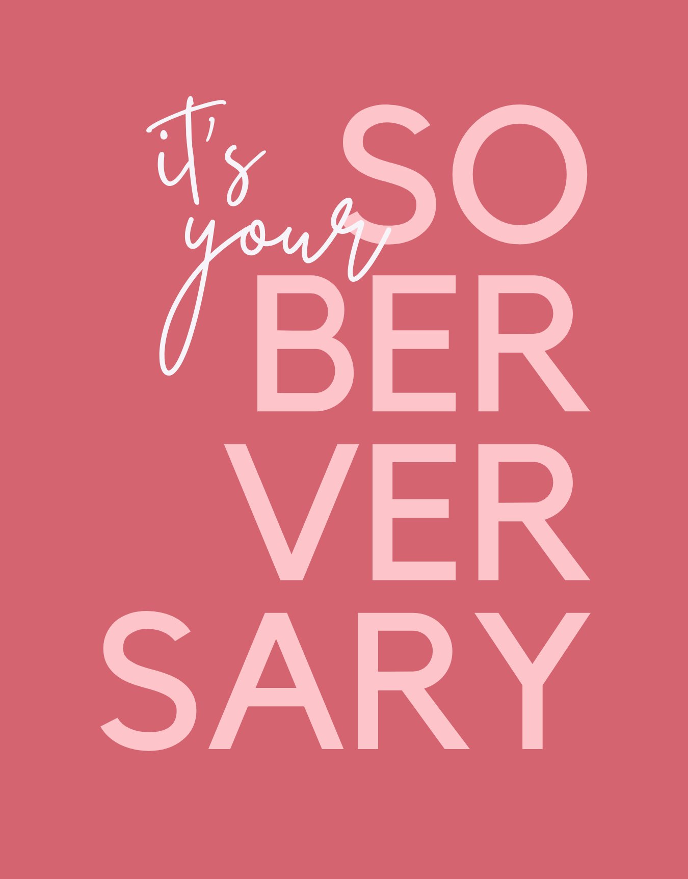 CheerNotes - It's Your Soberversary - Sobriety Anniversary or Milestone Card