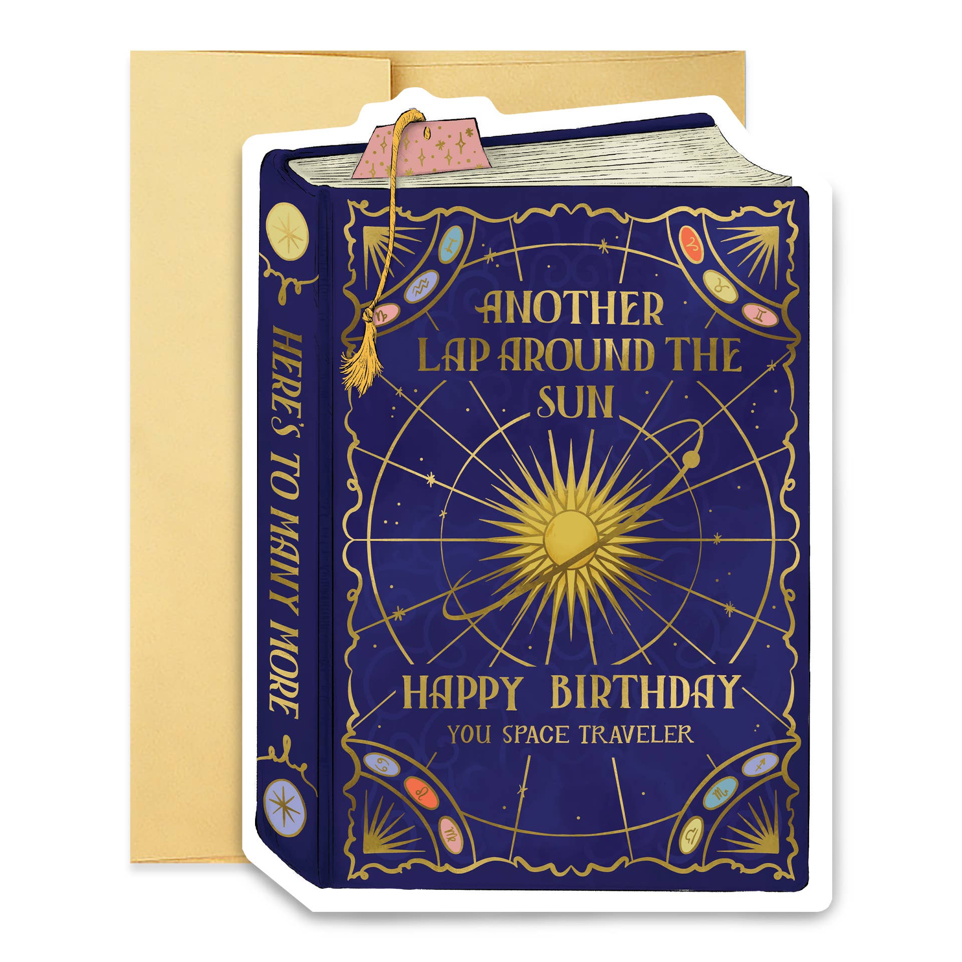 Good Juju Ink - Cosmos Birthday Book Cover Diecut Card