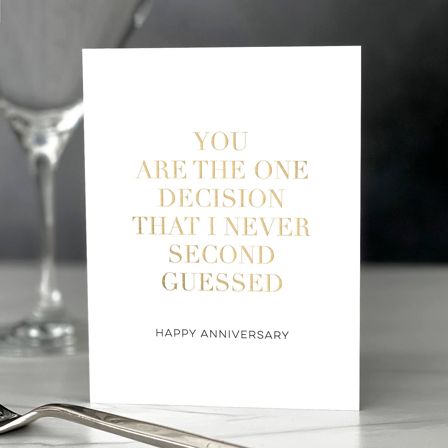 Fine Moments - Never Second Guessed – Foil-Pressed Anniversary Card