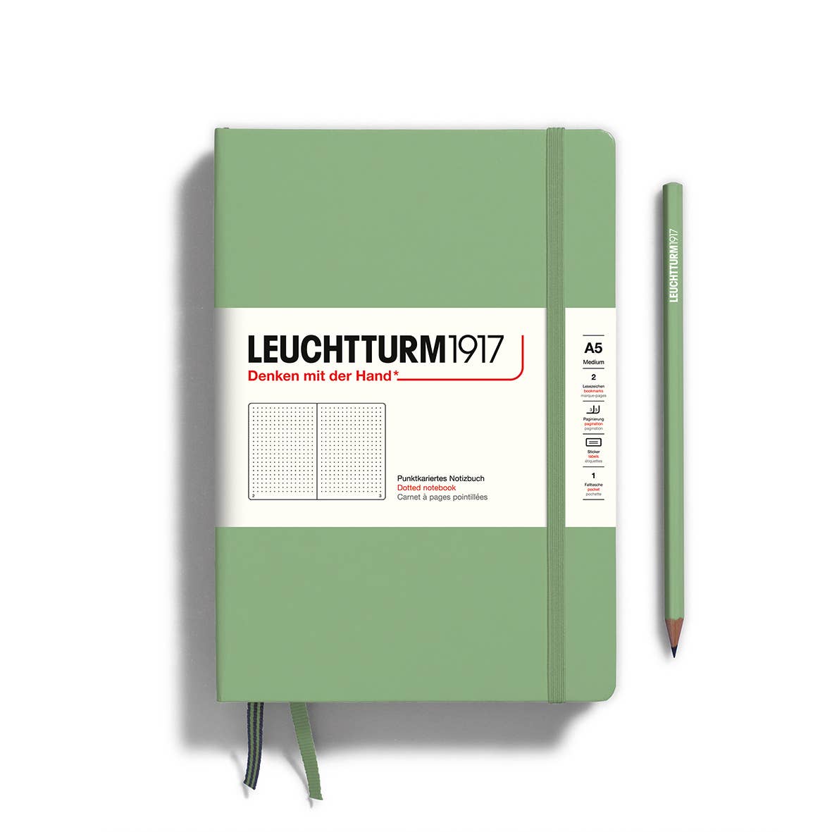 Leuchtturm1917- Notebooks - Medium (A5): Black / Hardcover / Ruled