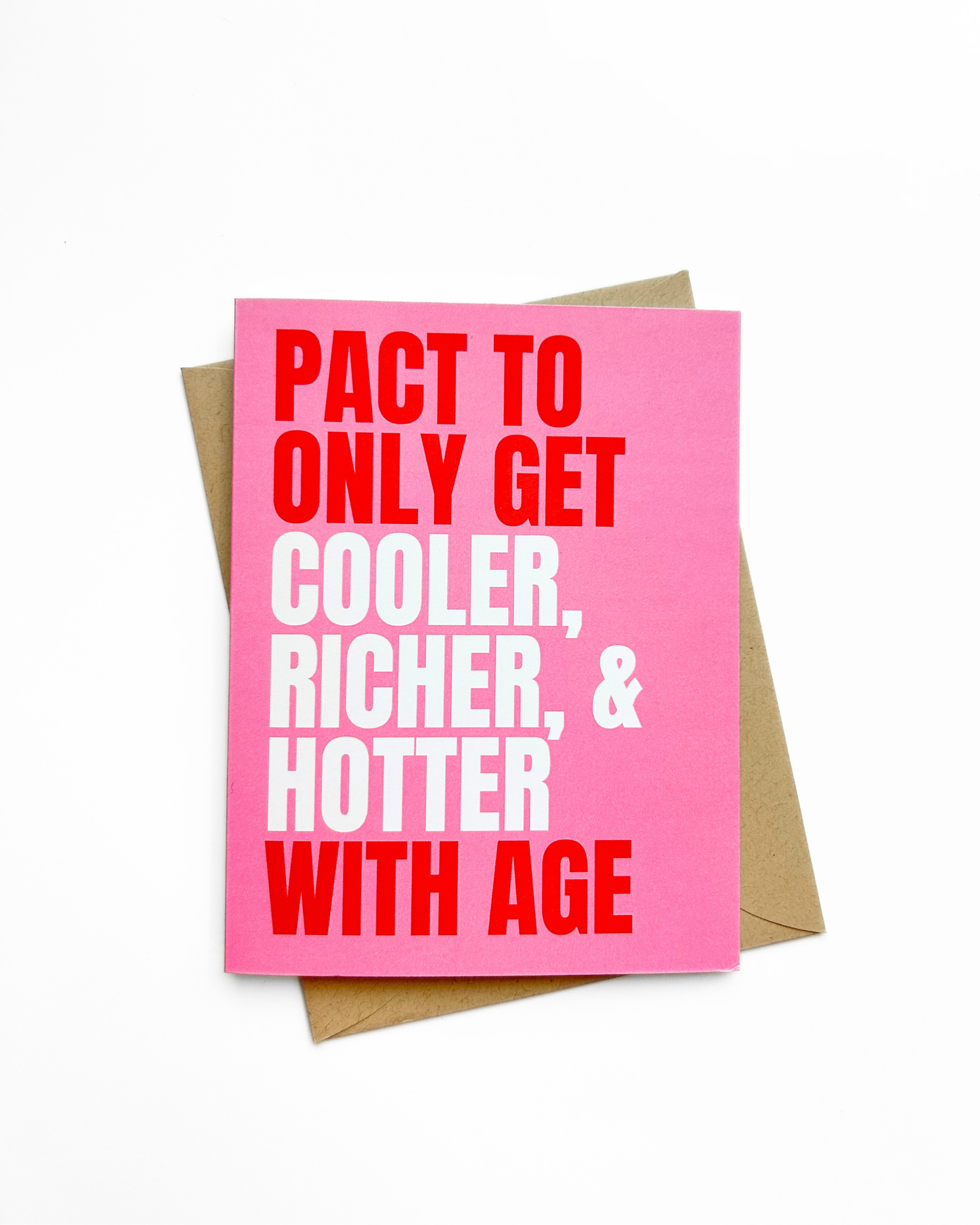 Five Dot Post - Funny Birthday Card Cooler Richer Hotter With Age Birthday