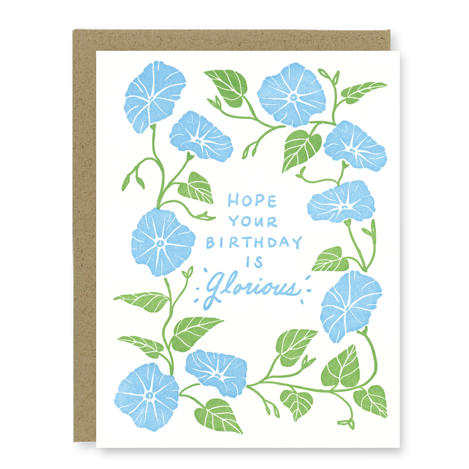 Kindred Letterpress - Morning Glory Birthday Card