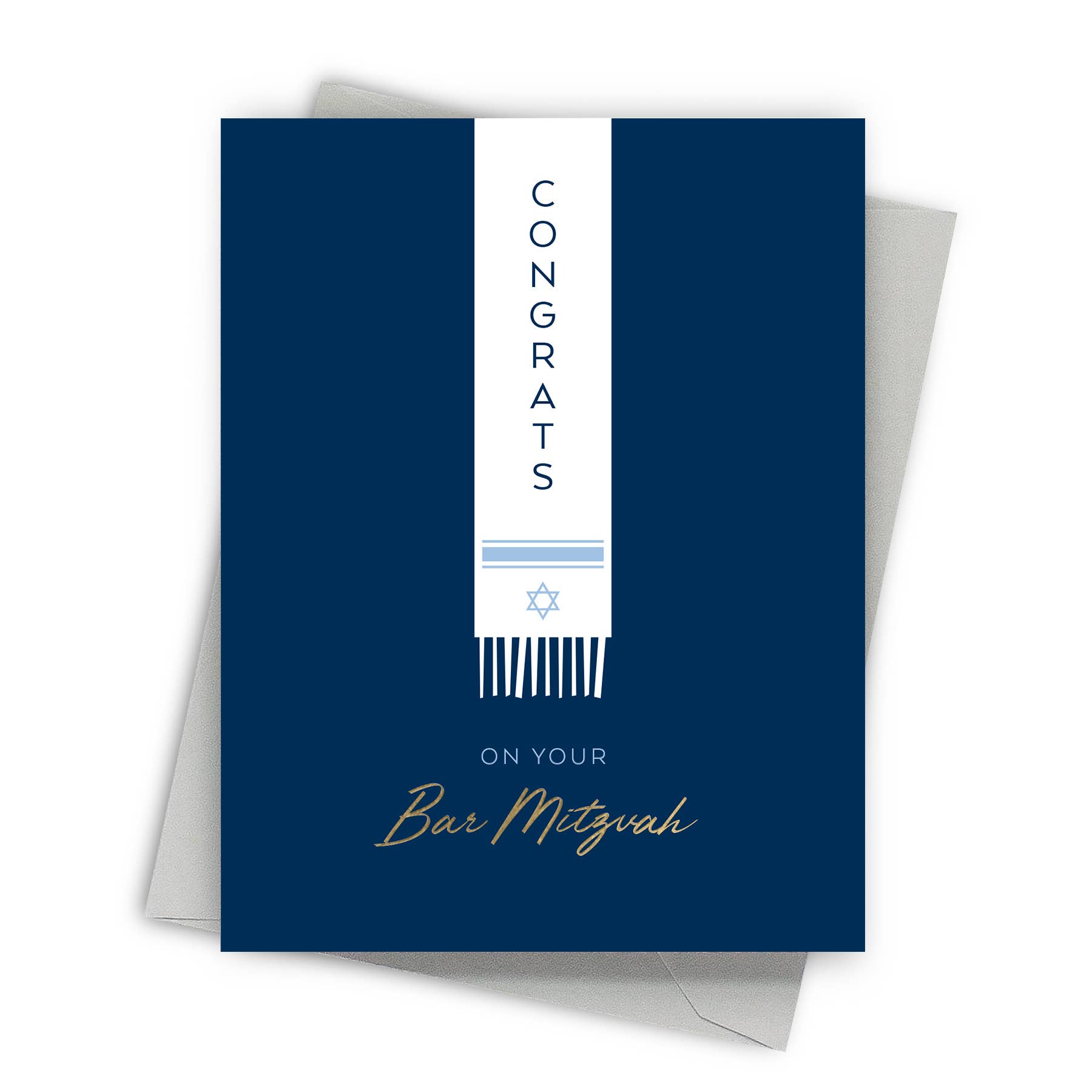 Fine Moments - Bar Mitzvah Congrats Card – Elegant Foil-Pressed Celebration