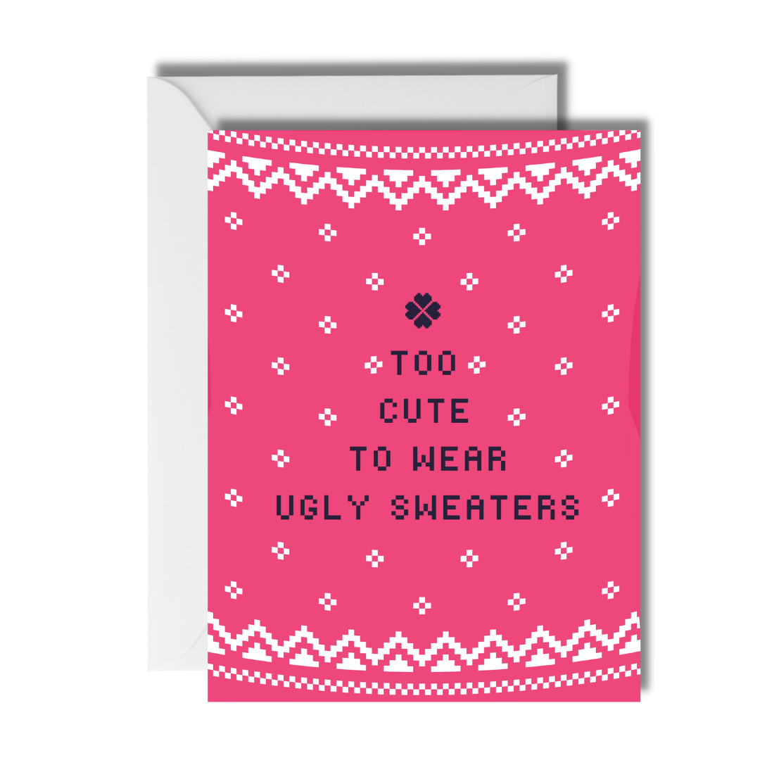 CheerNotes - Too Cute Ugly Sweaters | Funny Christmas Holiday Greeting