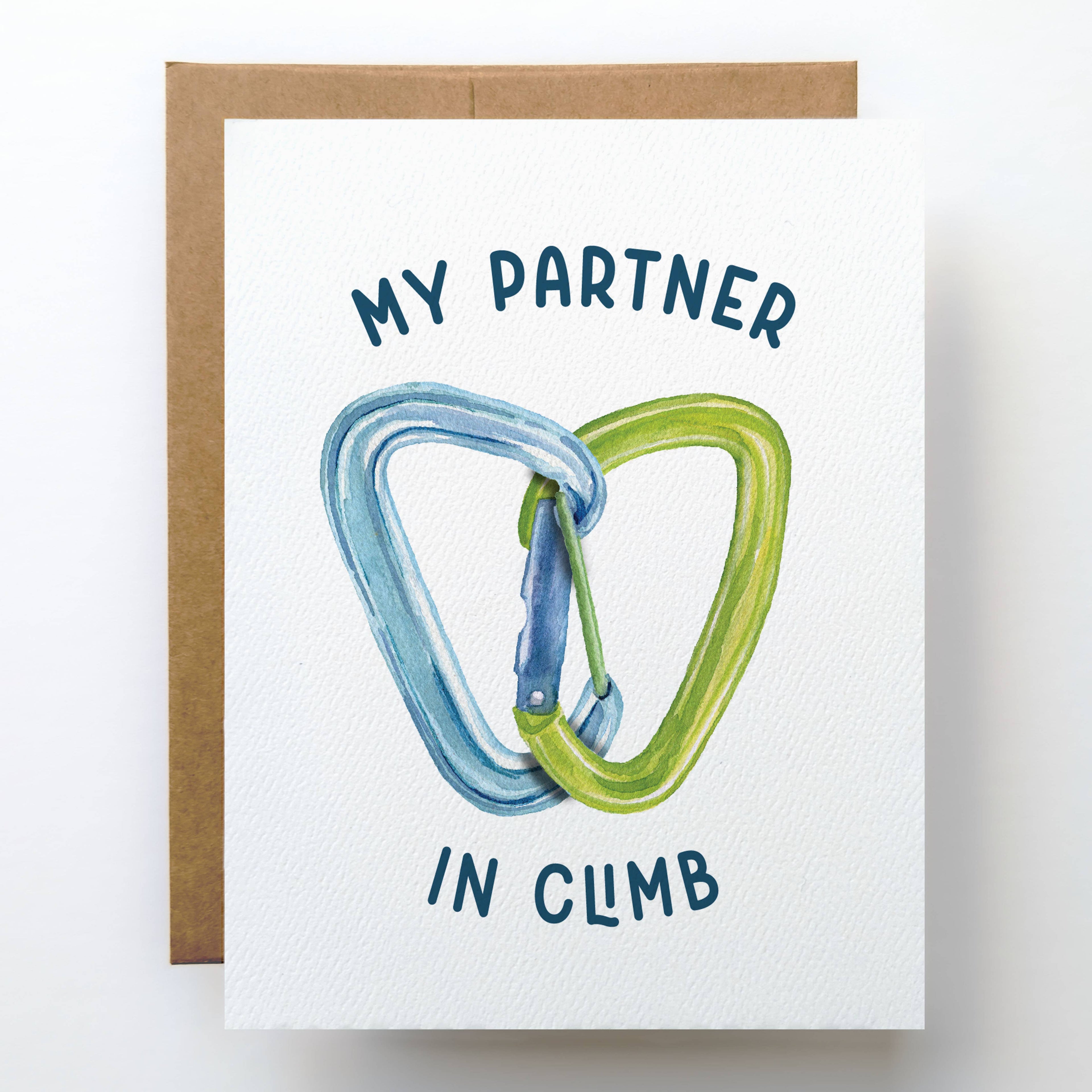 Watercolor Wednesday - Rock Climbing Love Card