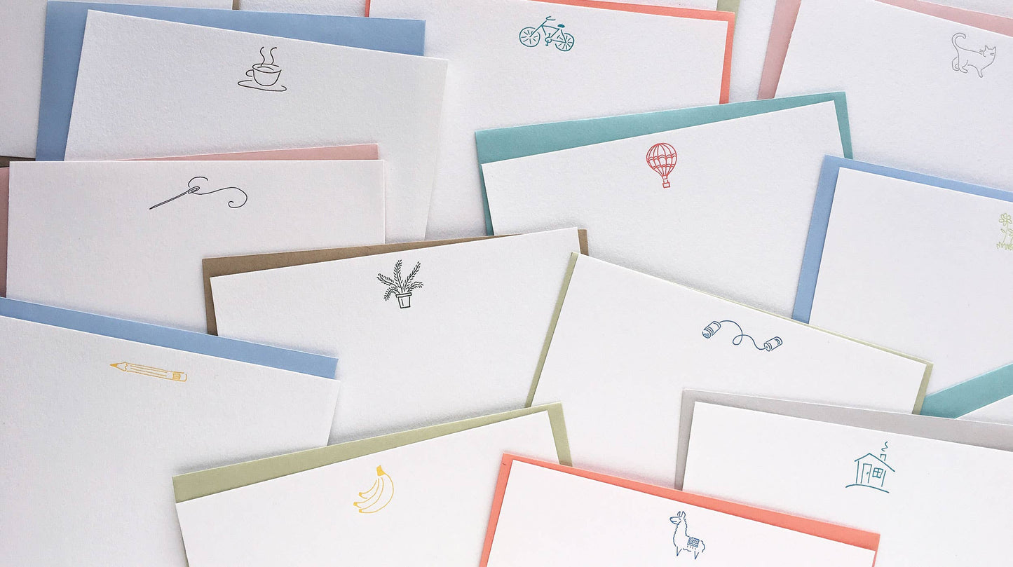 Albertine Press - Pencil Notecard Set - Informals