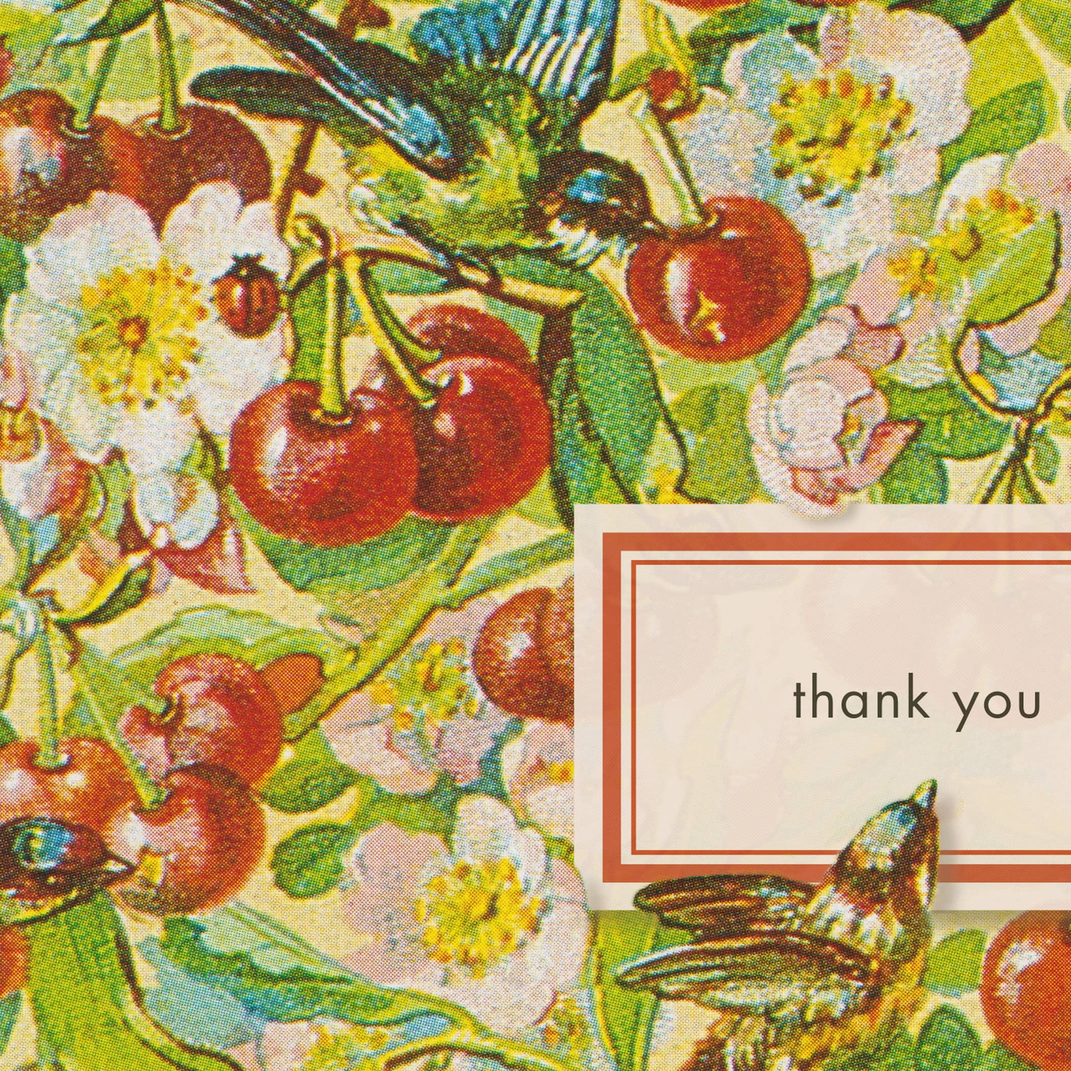 Pictrix Design - Thank-you A2 notecard (cherries)