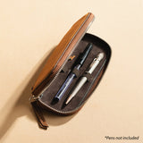 Endless Companion, Brown Leather 2 Pen Adjustable Pen Pouch
