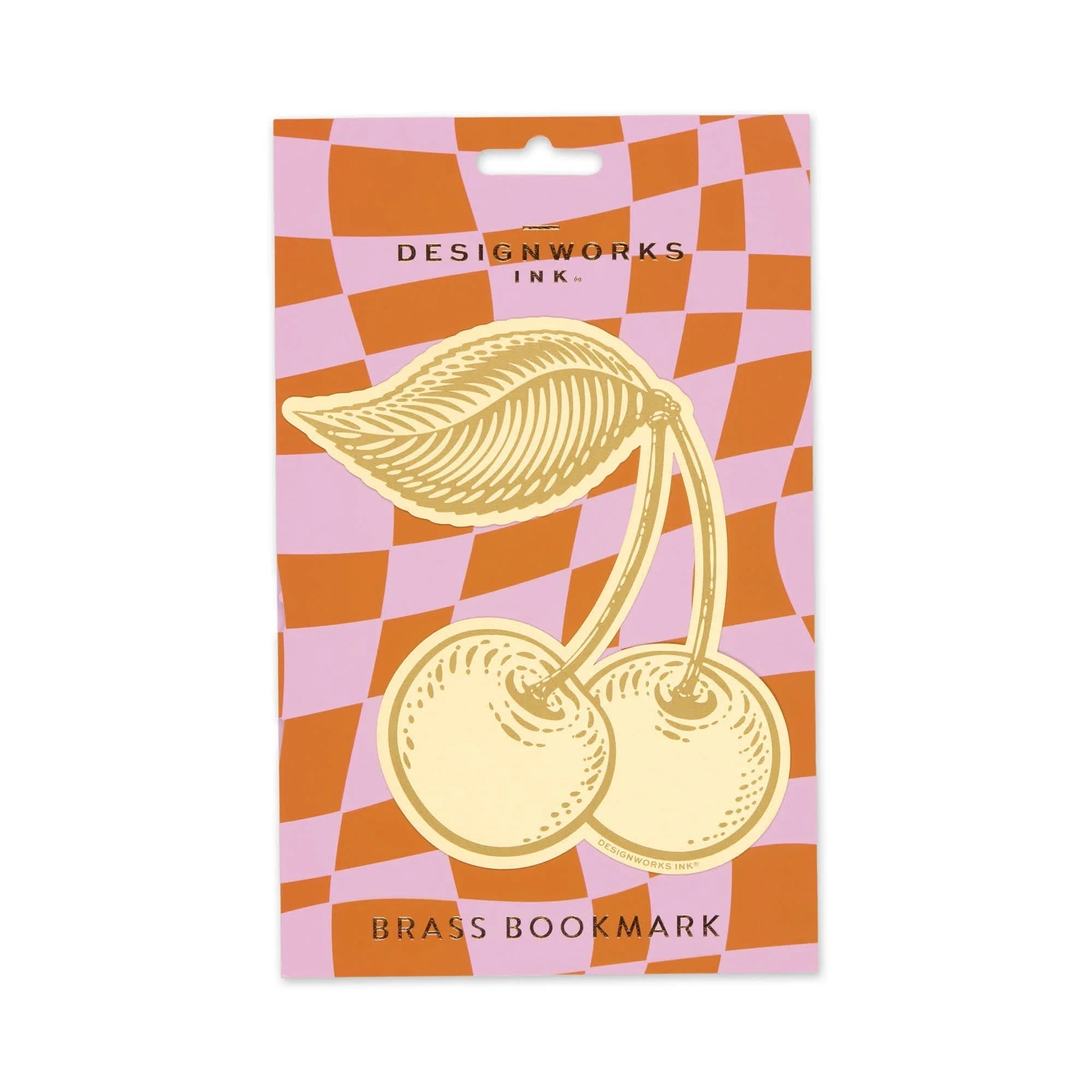 Designworks Ink Cherries Brass Bookmark