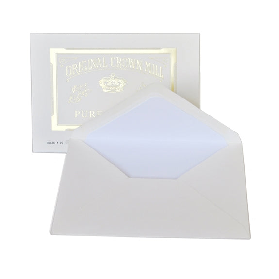 Original Crown Mill Pure Cotton Envelopes (25), (for A5 Letter Pad)