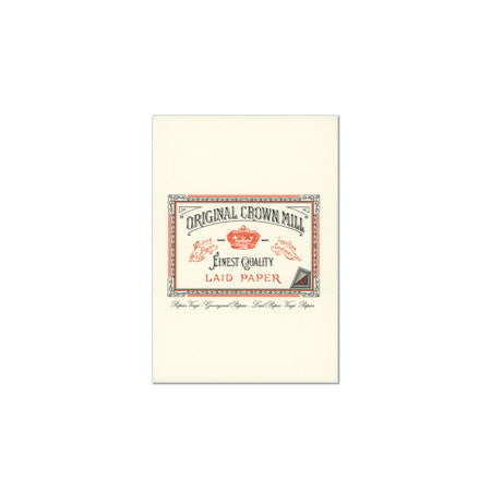 Original Crown Mill Classic Laid Writing Pads A5, Cream