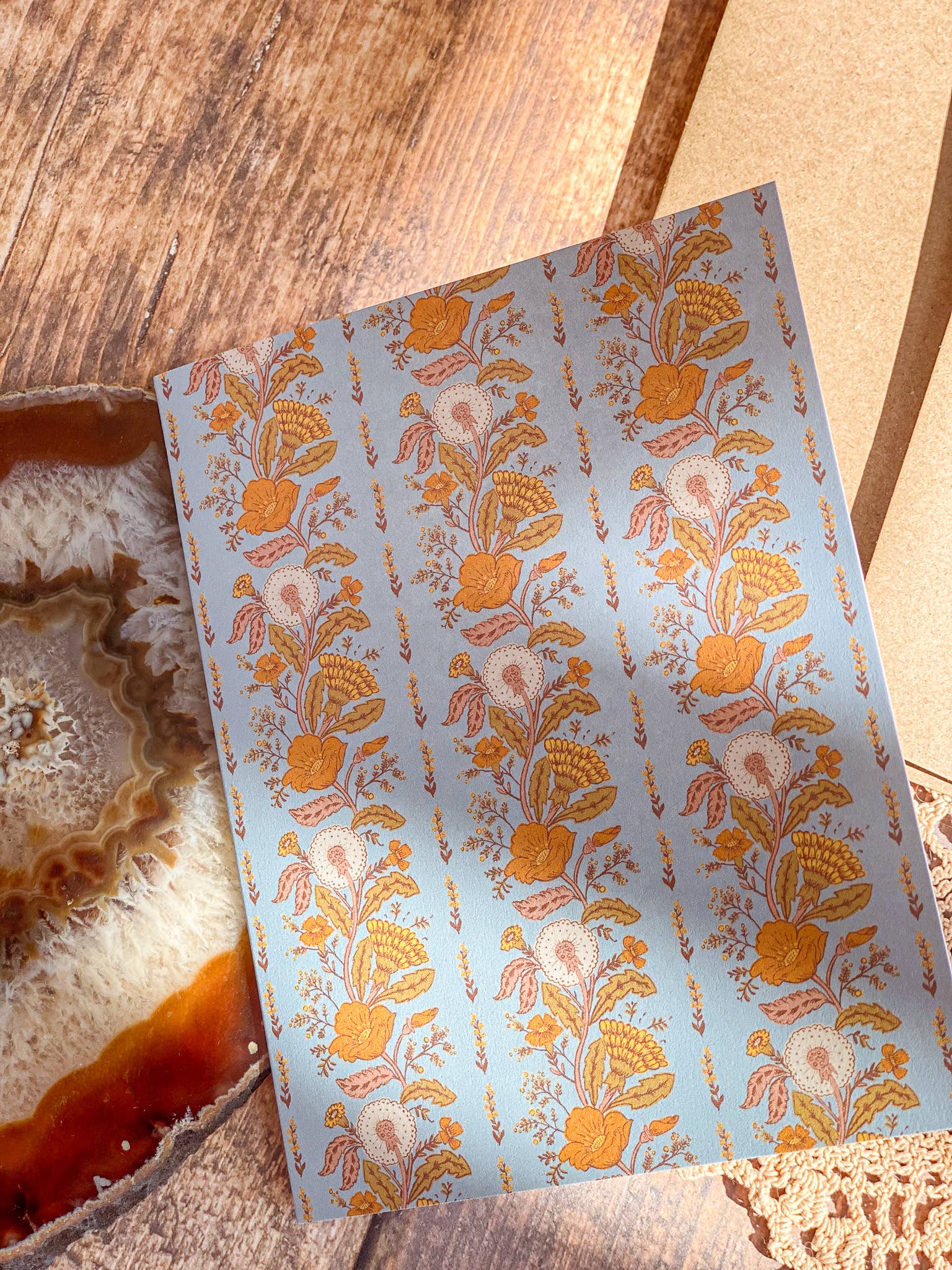 re:mused studio - Dandelion Poppy Rows A2 Greeting Card