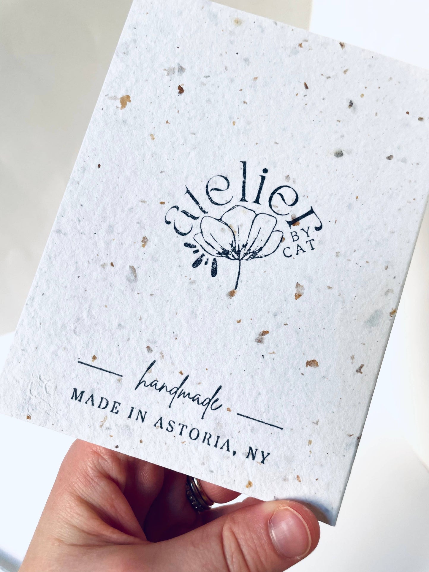 Atelier By Cat - Mini Recycled Coffee Confetti Notebook Eco-Friendly Book: Blank