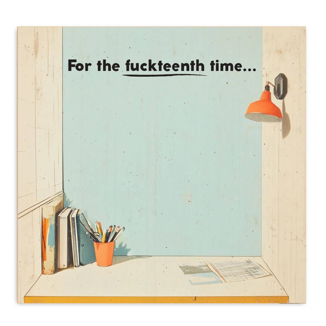 Bad Betty Greeting Co. - For the Fuckteenth Time - Funny Sarcastic Sticky Note Pad