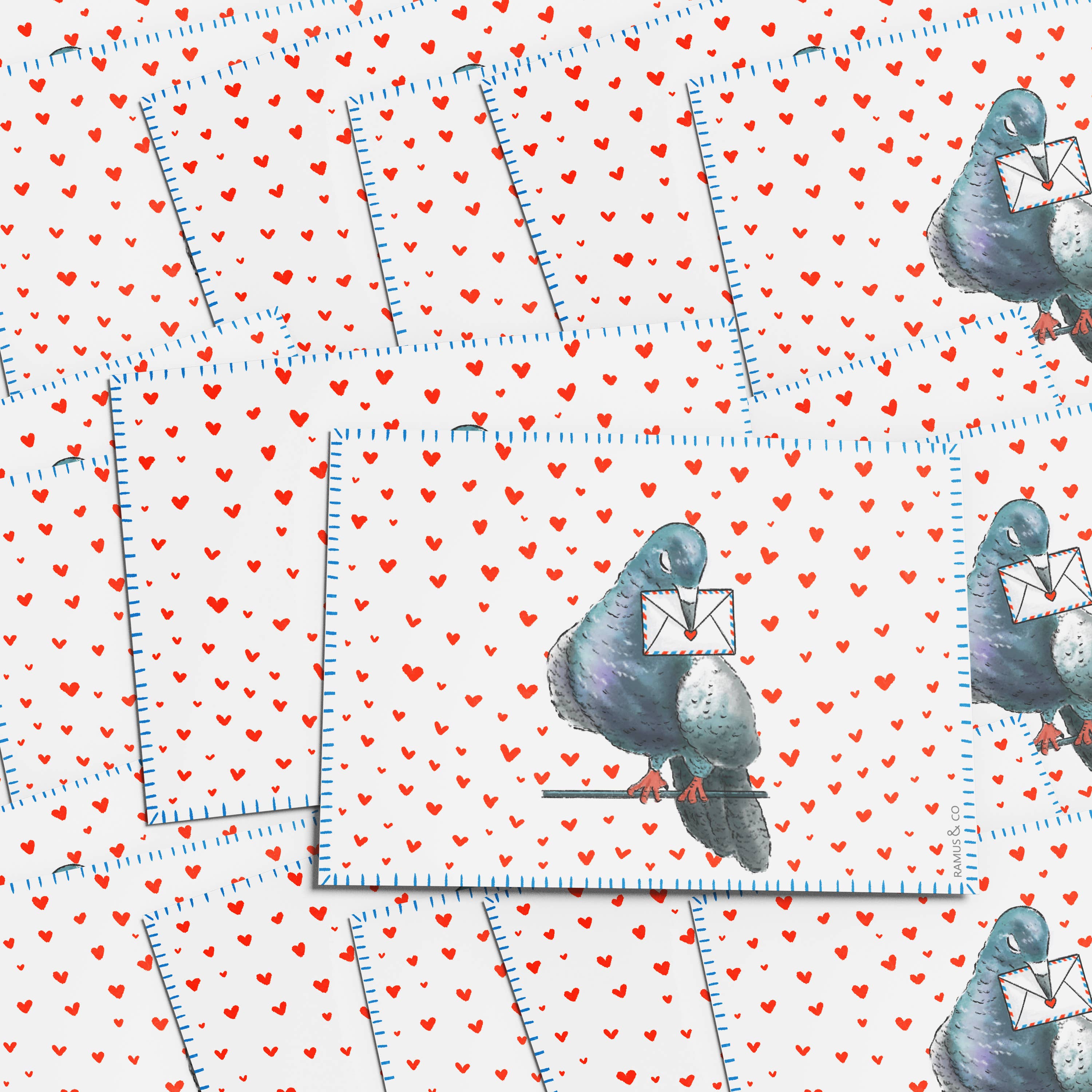 Ramus & Co. - Pigeon Postcard Set of 8