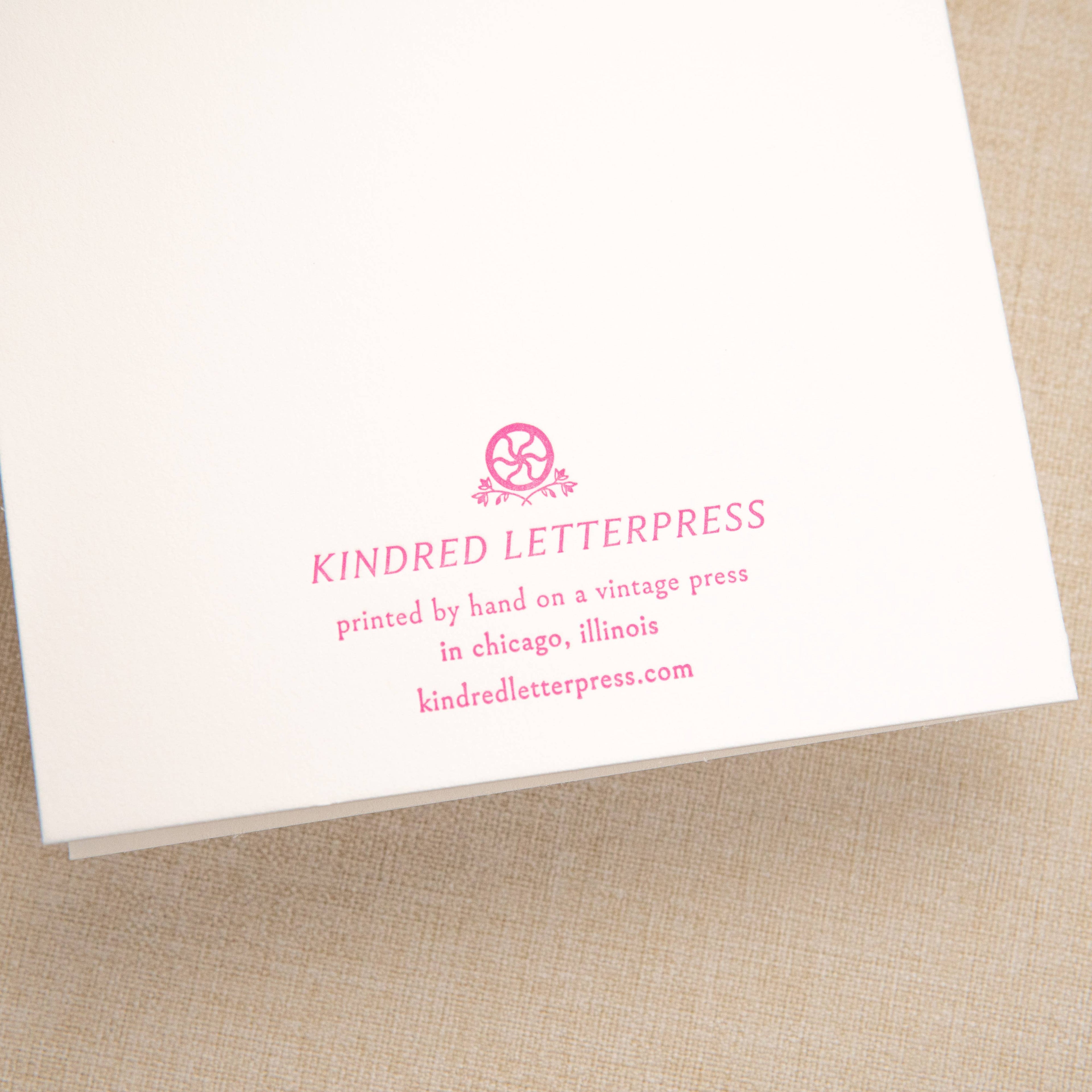 Kindred Letterpress - 30th Birthday Cake Card
