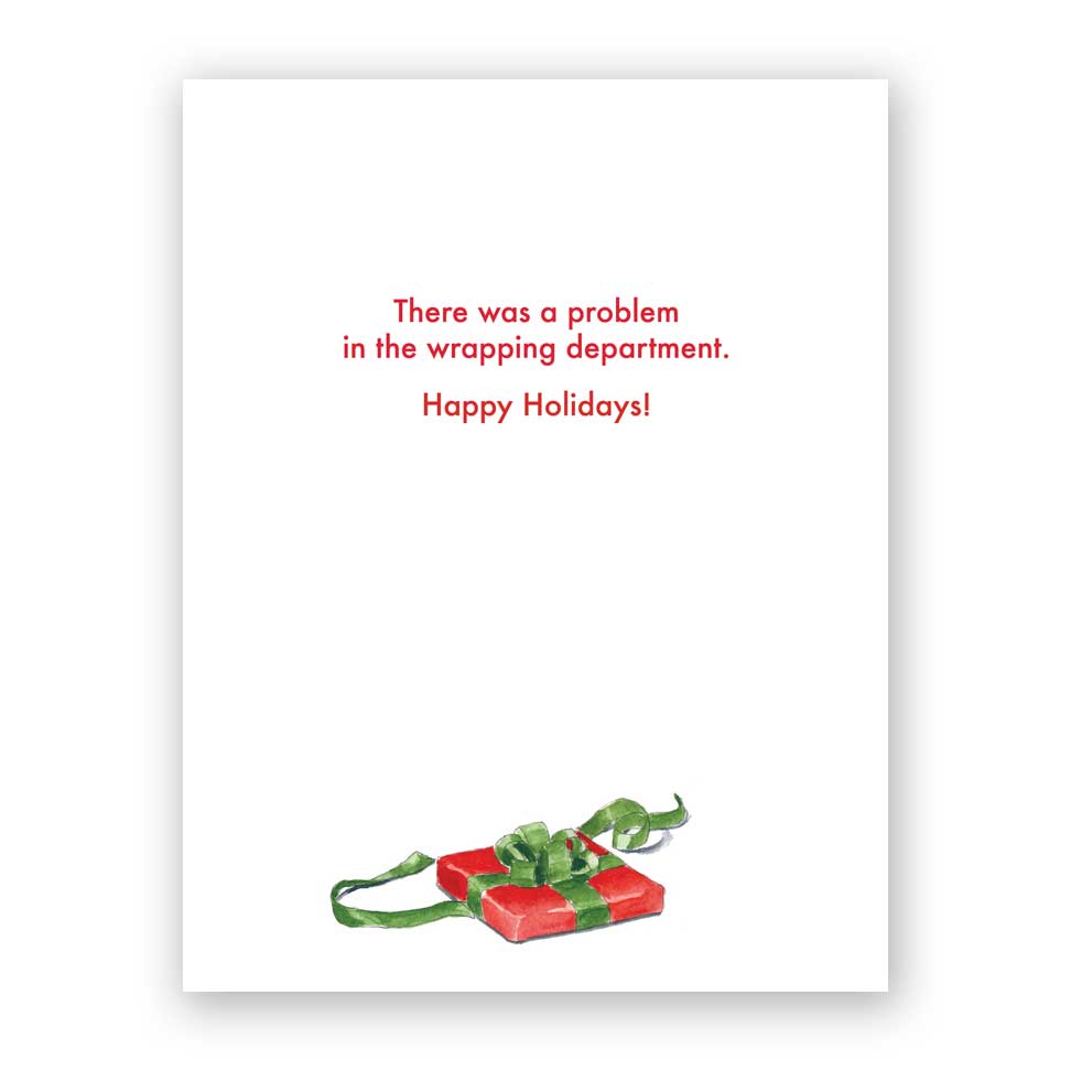 The Mincing Mockingbird - Cat in Christmas Box Greeting Card