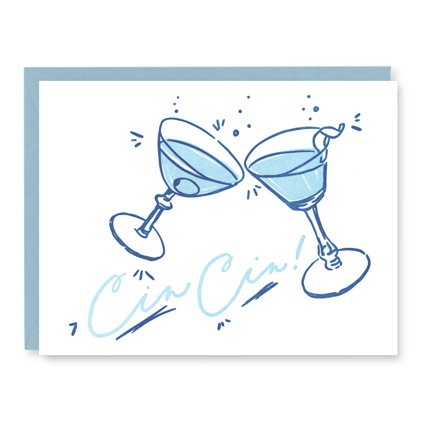 Kindred Letterpress - Cin Cin Congrats Card