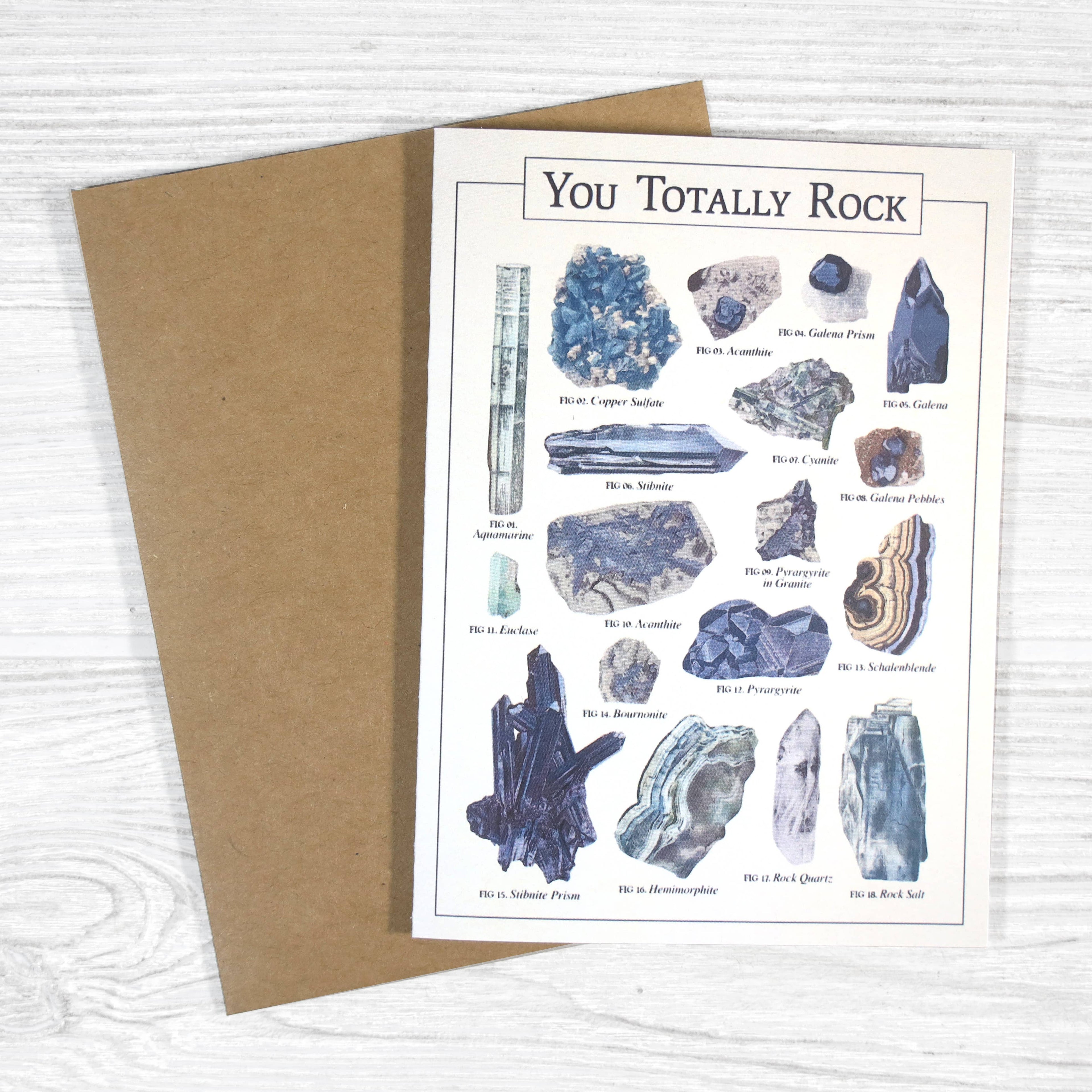 Bad Betty Greeting Co. - You Totally Rock - Punny Vintage Thank You Card