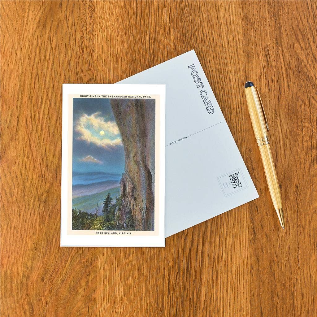 Found Image Press - Postcard Moon over Shenandoah National Park