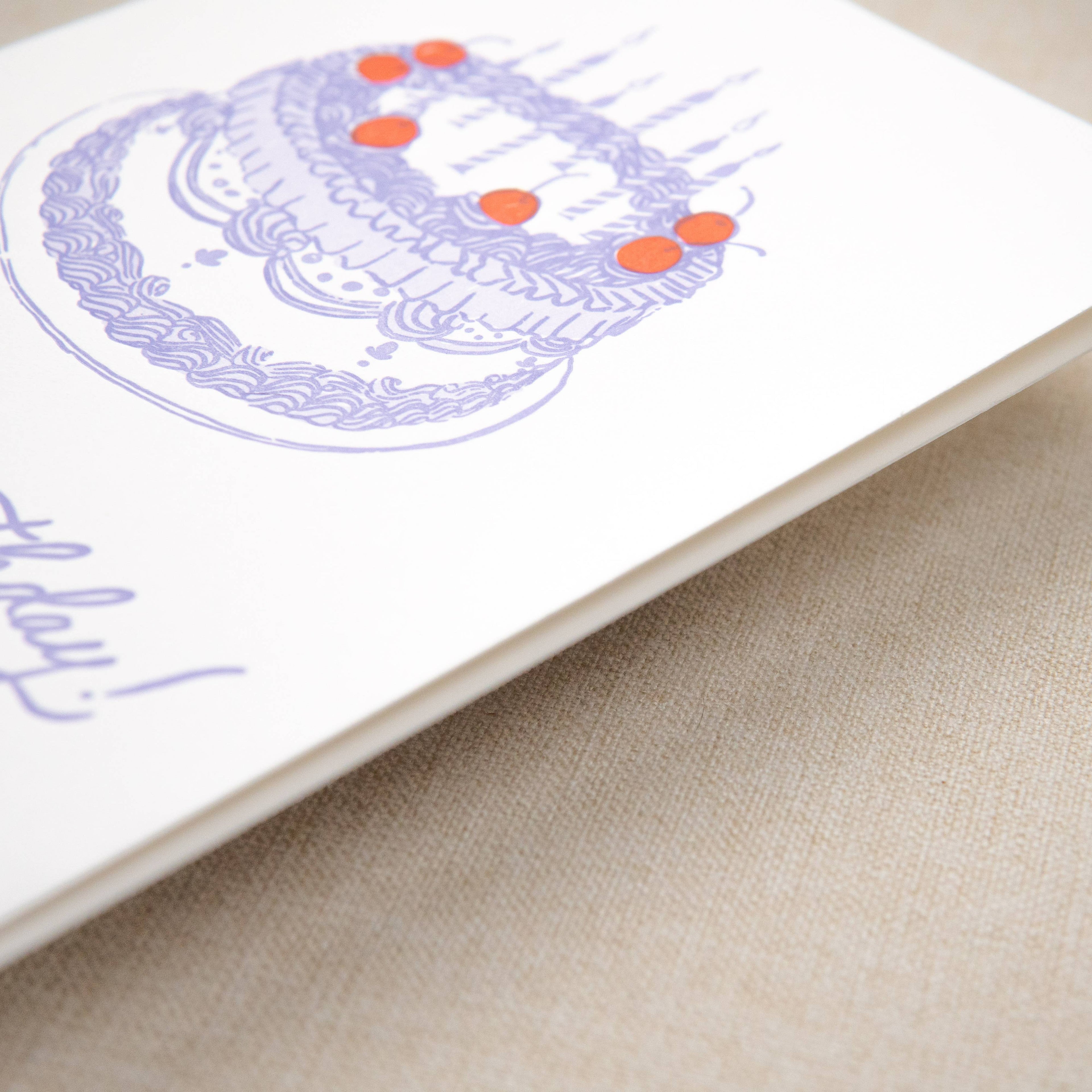 Kindred Letterpress - Birthday Cake Card