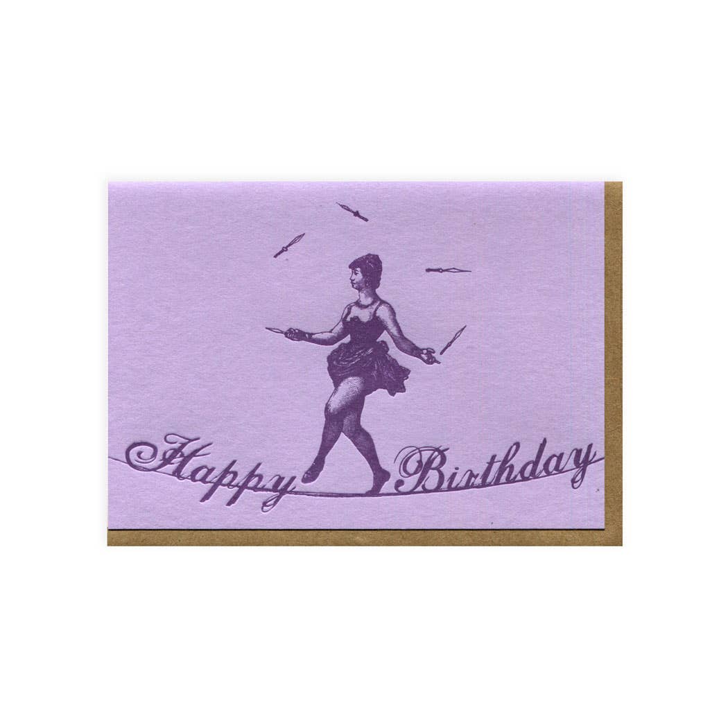 Blue Barnhouse - Tightrope Birthday Greeting Card