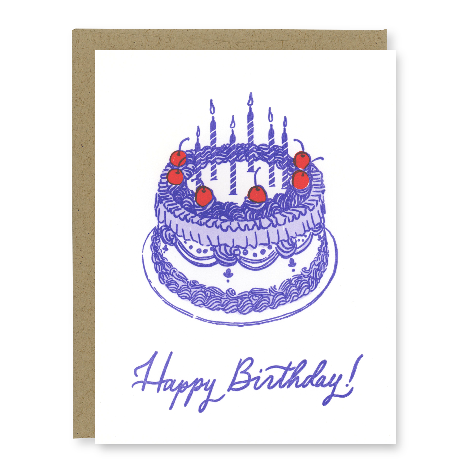 Kindred Letterpress - Birthday Cake Card