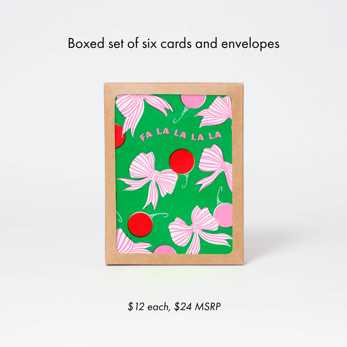 Egg Press Manufacturing - Fa La La La  Festive Holiday Letterpress Card by Hello!Lucky