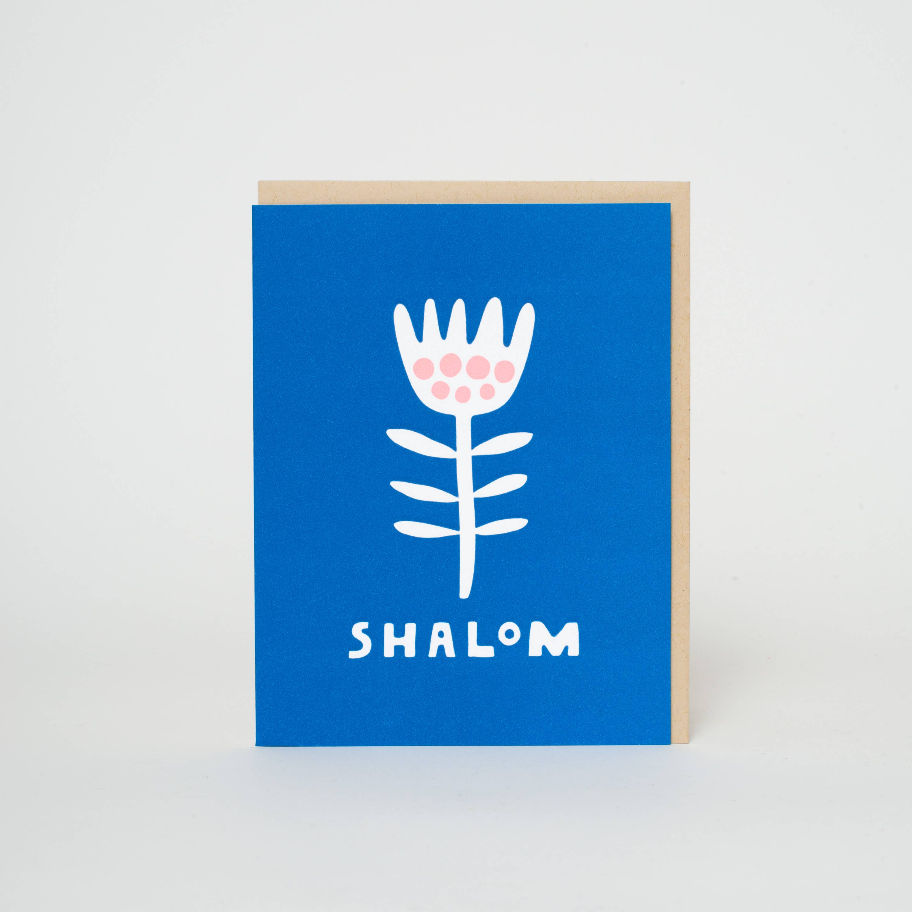 Egg Press Manufacturing - Shalom Flower Letterpress Greeting Card by Suzy Ultman