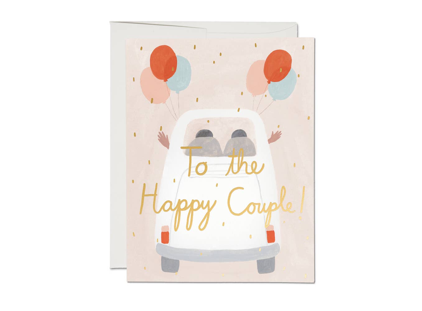 Red Cap Cards - Away They Go Wedding Greeting Card