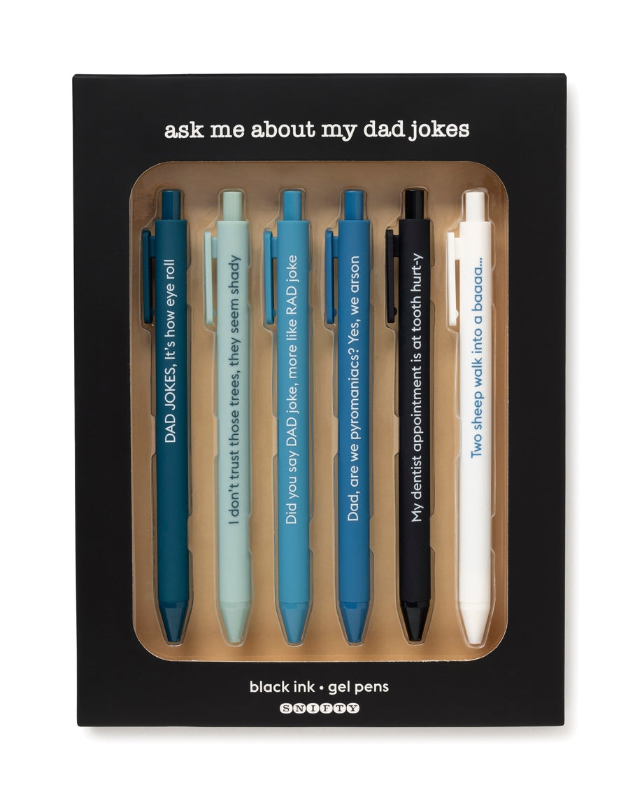 Snifty, Gel Pens, Dad Jokes Set Of 6