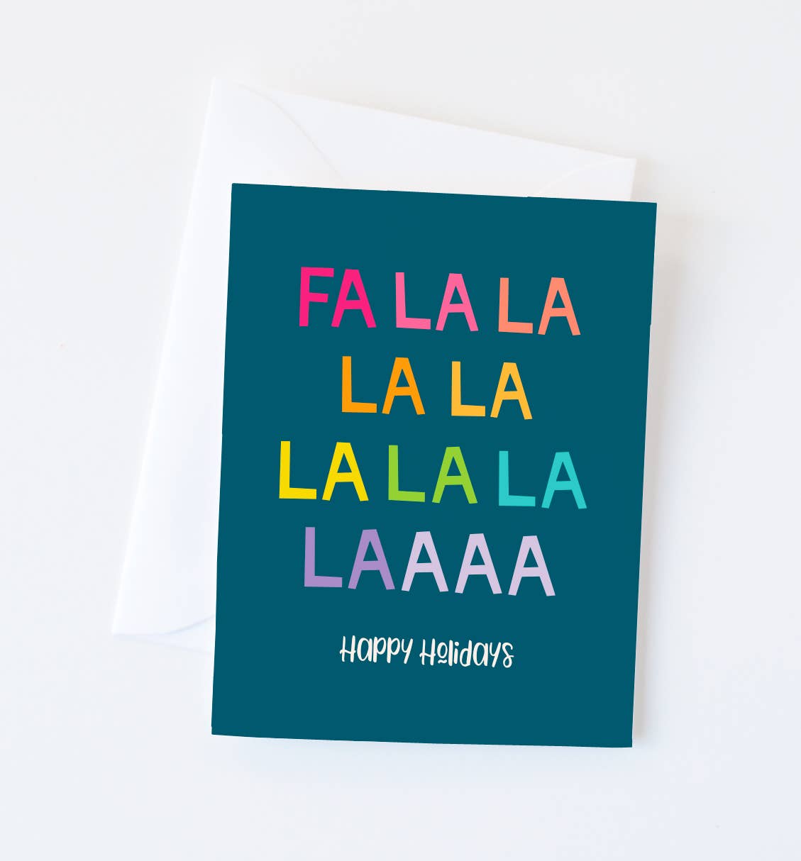 Graphic Anthology Greeting Cards - Fa La La La Happy Holidays Christmas Greeting Card