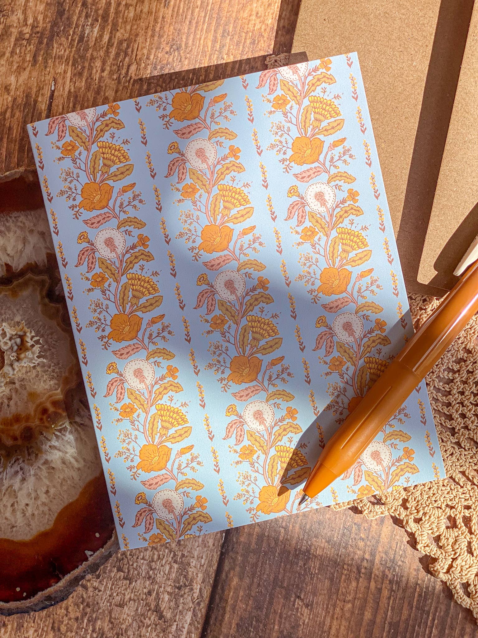 re:mused studio - Dandelion Poppy Rows A2 Greeting Card
