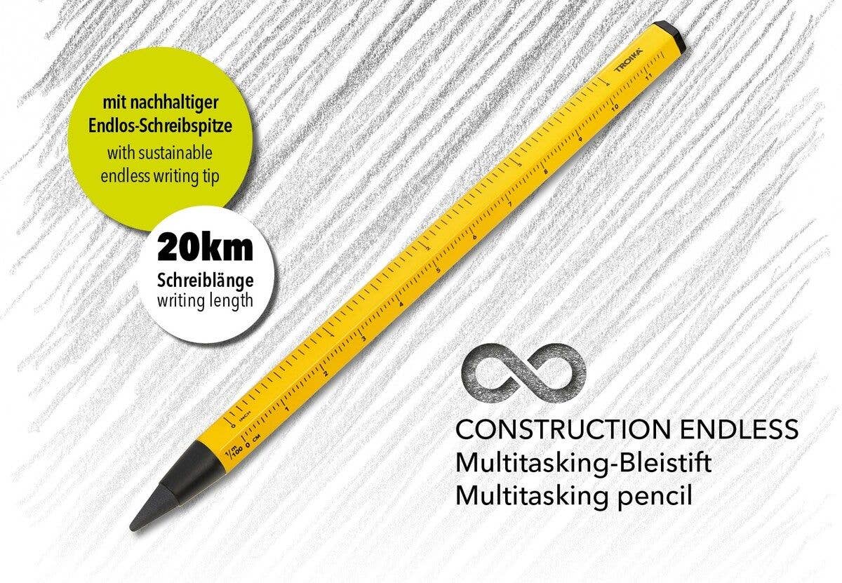 Troika Multi-Tasking Construction Endless Pencil 12.5 Miles: Black