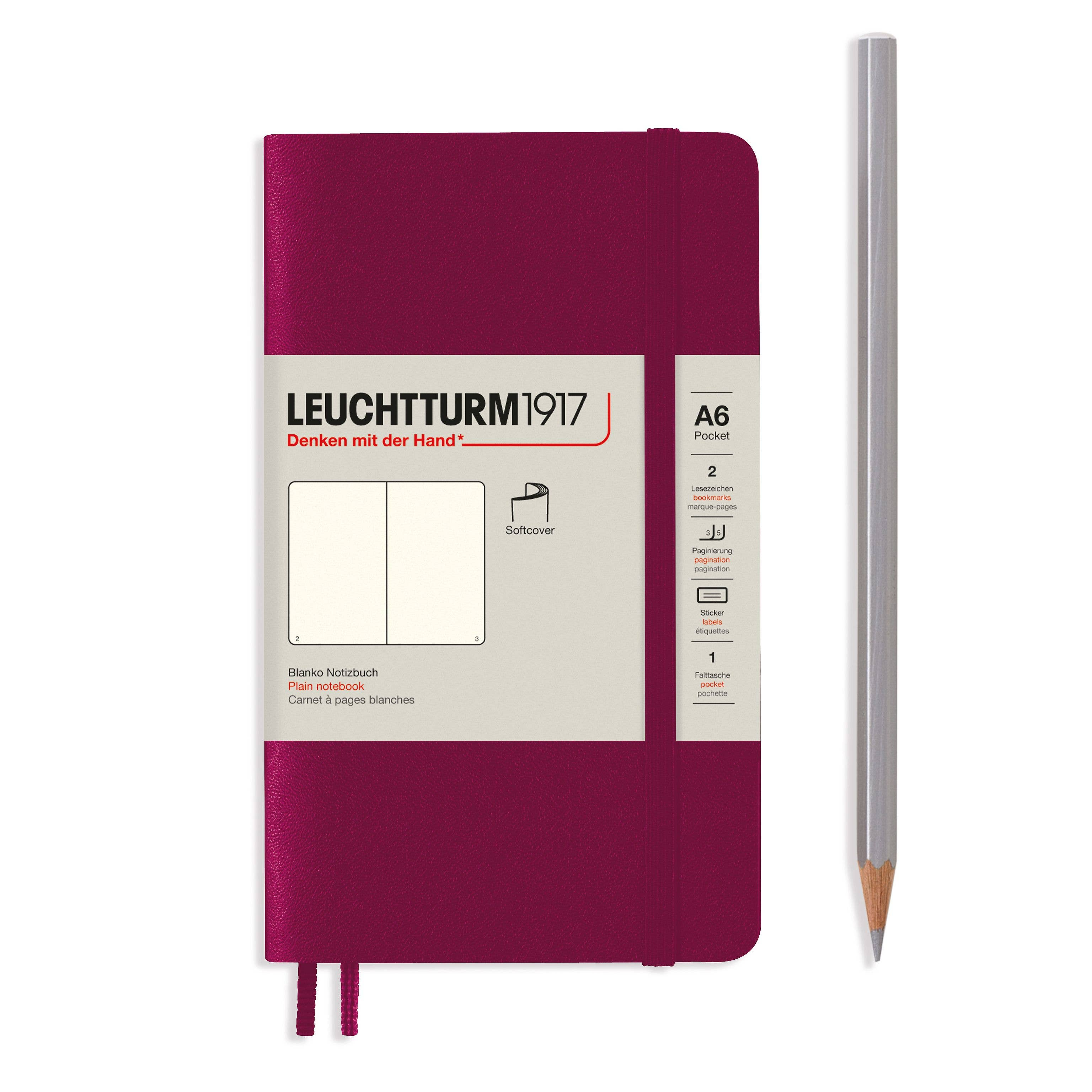 Leuchtturm1917- Notebooks - Pocket (A6): Black / Hardcover / Ruled