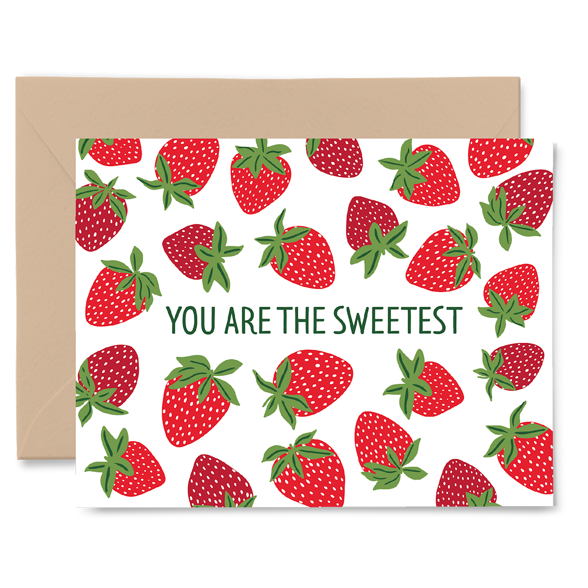 Gingiber - Sweetest Strawberry Love & Thank You Card