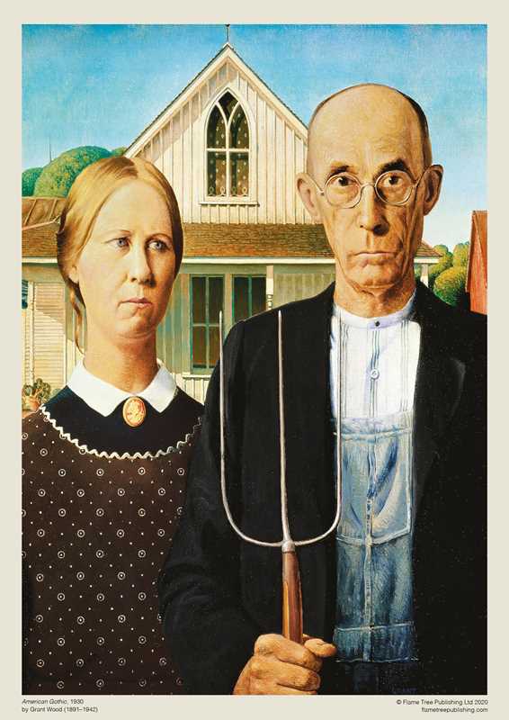Simon & Schuster - Adult Jigsaw Puzzle Grant Wood: American Gothic