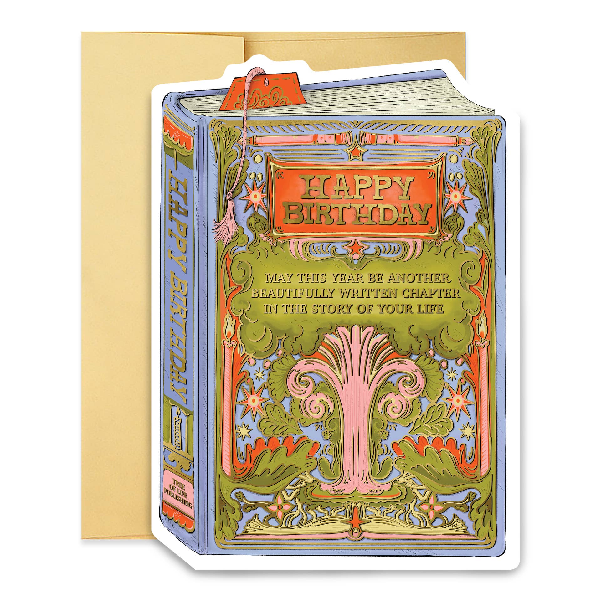 Good Juju Ink - Tree Birthday Book Cover Diecut Card