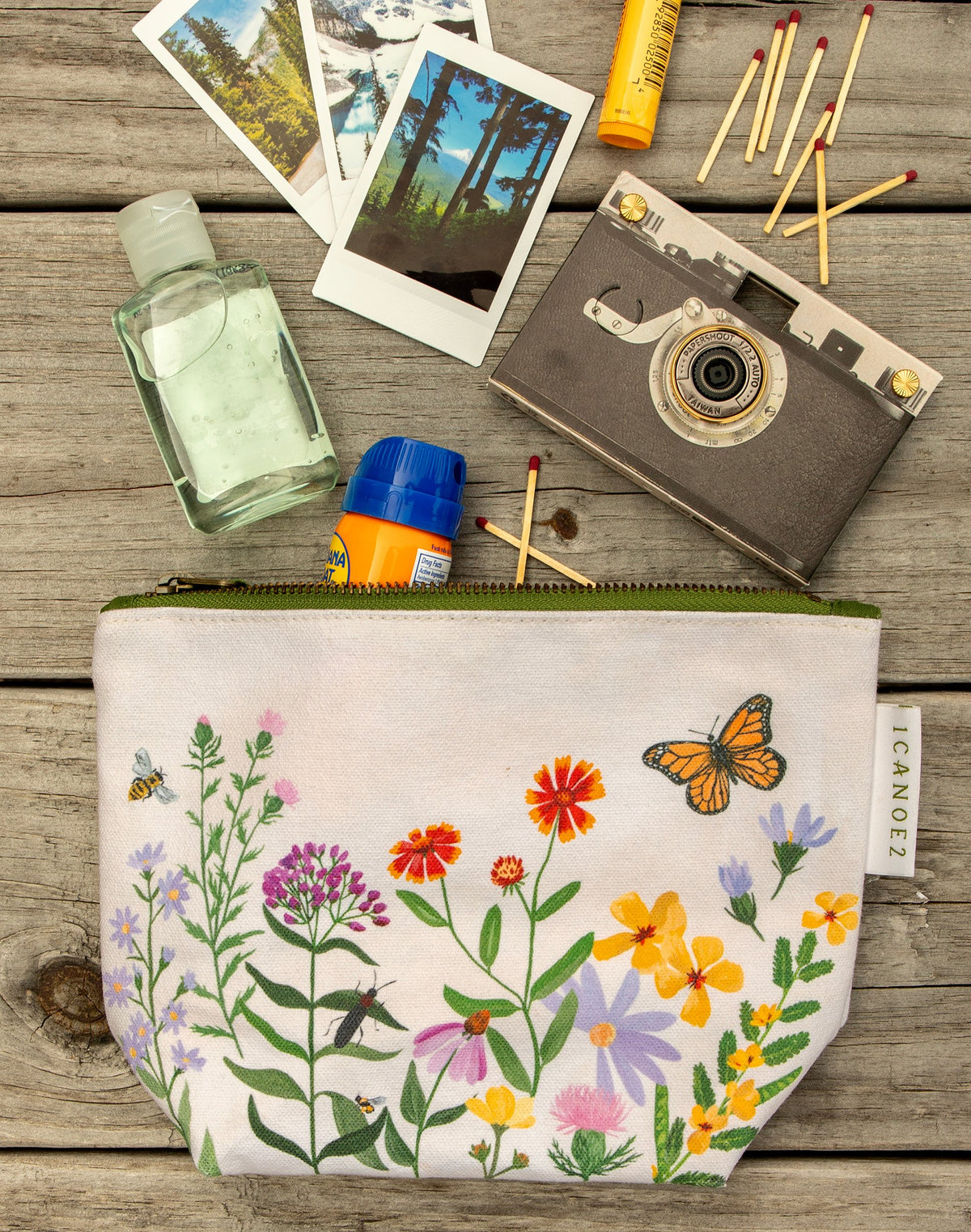 1Canoe2, Wildflower Botanicals  Canvas Pouch