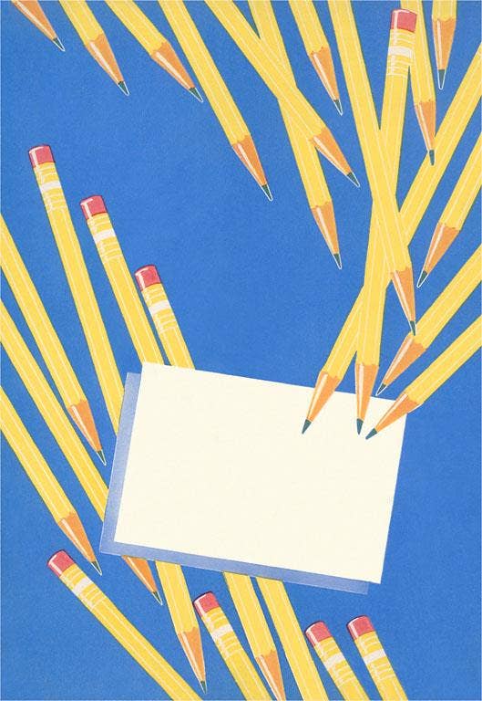 Found Image Press - Postcard BR-126 Pencils and Card