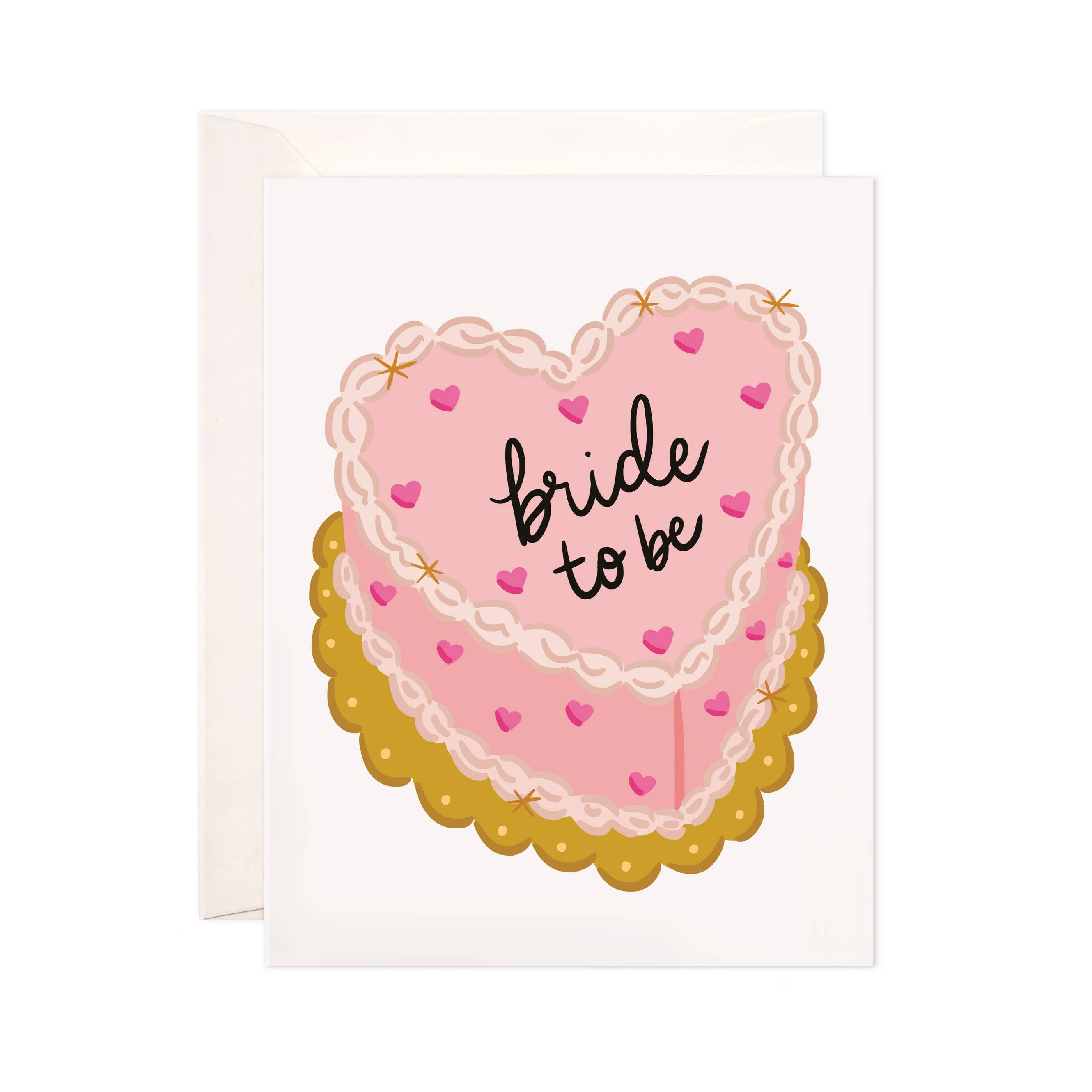 Bloomwolf Studio - Bride Cake Greeting Card - Bridal Shower Card