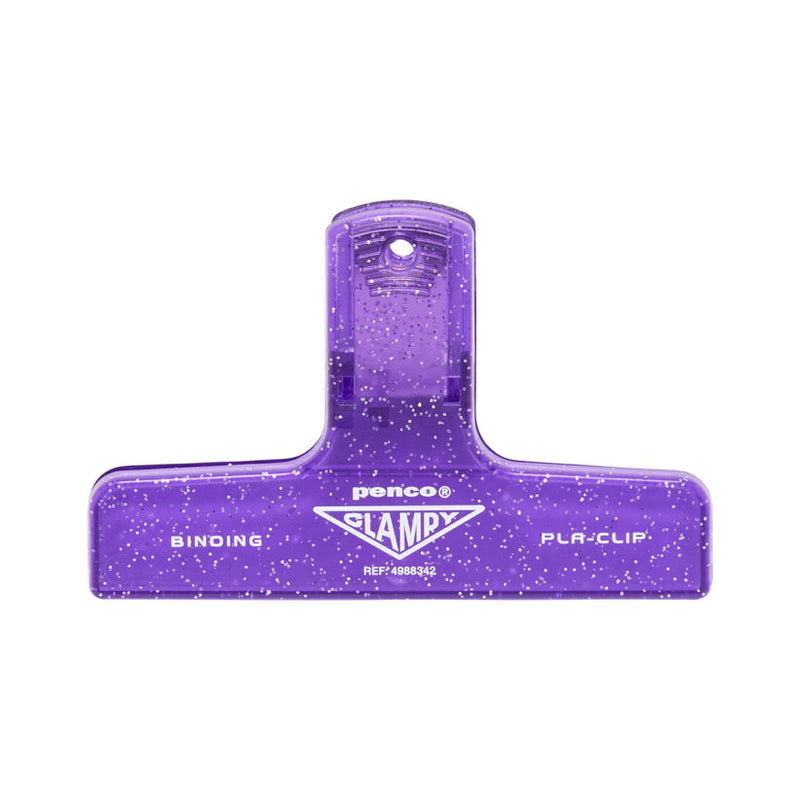 Penco, Clampy Plastic Clip Glitter - Purple