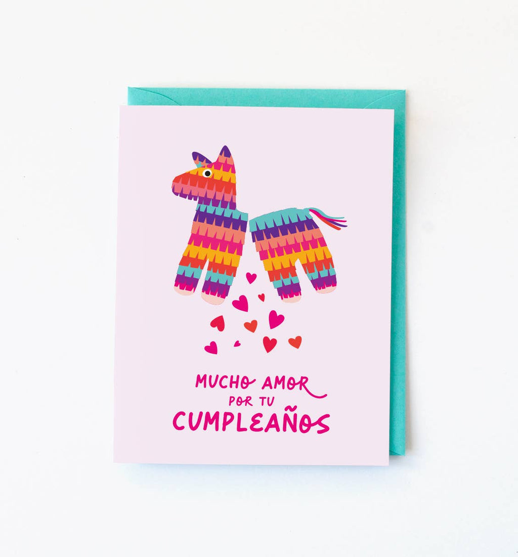 Graphic Anthology Greeting Cards - Piñata Spanish birthday card | feliz cumpleaños