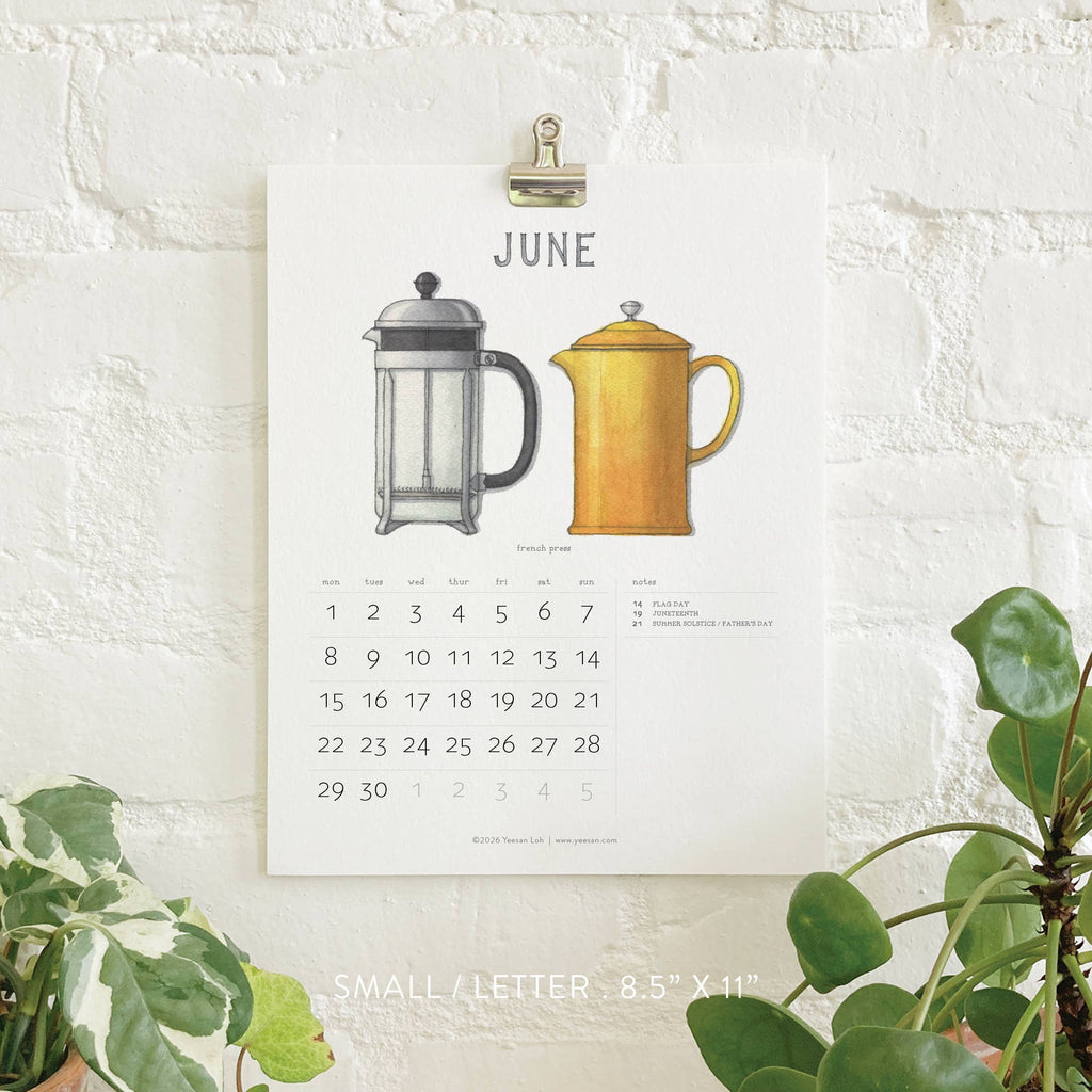 Yeesan Loh - 2026 Calendars: Coffee Brewing: MON-SUN,  Standard, Classic