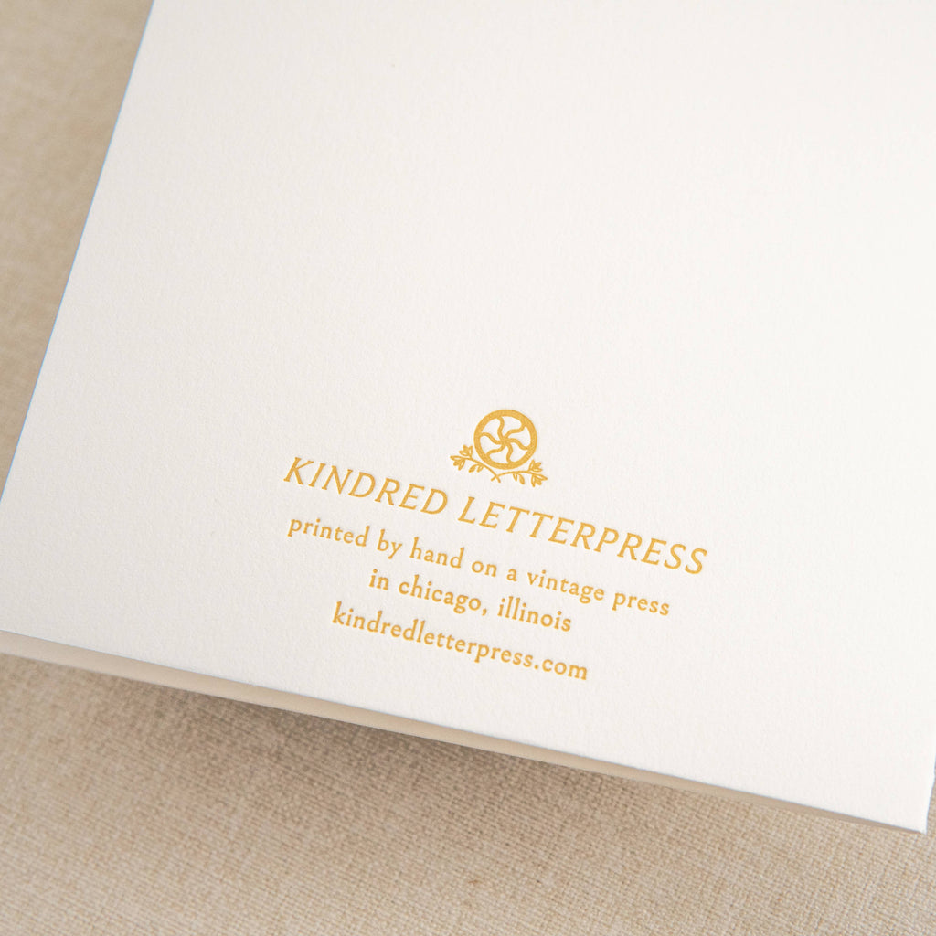 Kindred Letterpress - Pink Friendship Card | Letterpress Friendship Card